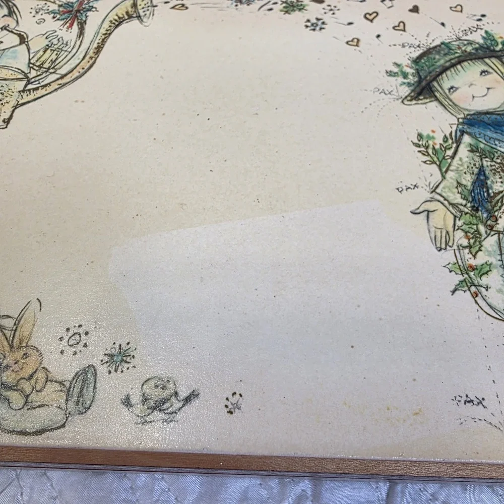 Vintage Reuge Swiss Music Keepsake Box Try To Remember Angel Watering Child Lamb